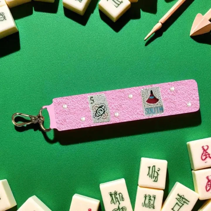 Mahjong Beaded Keychain Wristlet The Happy Southerner
