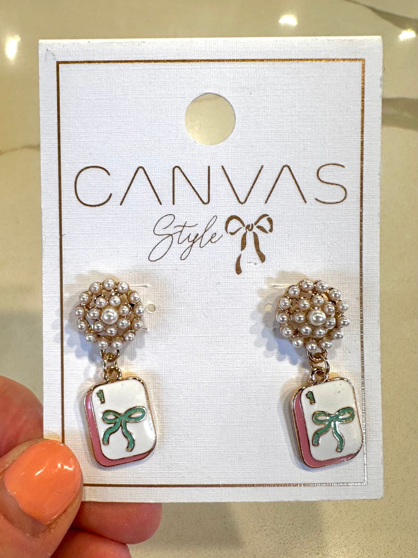 Mahjong Heart Dangle Earrings The Happy Southerner
