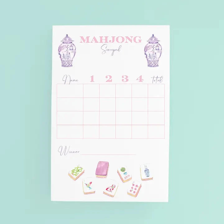 Mahjong Scorecard Pad - Taylor Tiles The Happy Southerner