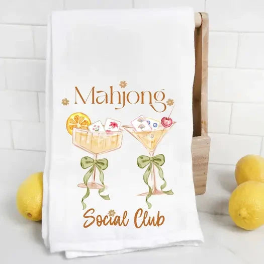 Mahjong Social Club Tea Towel The Happy Southerner