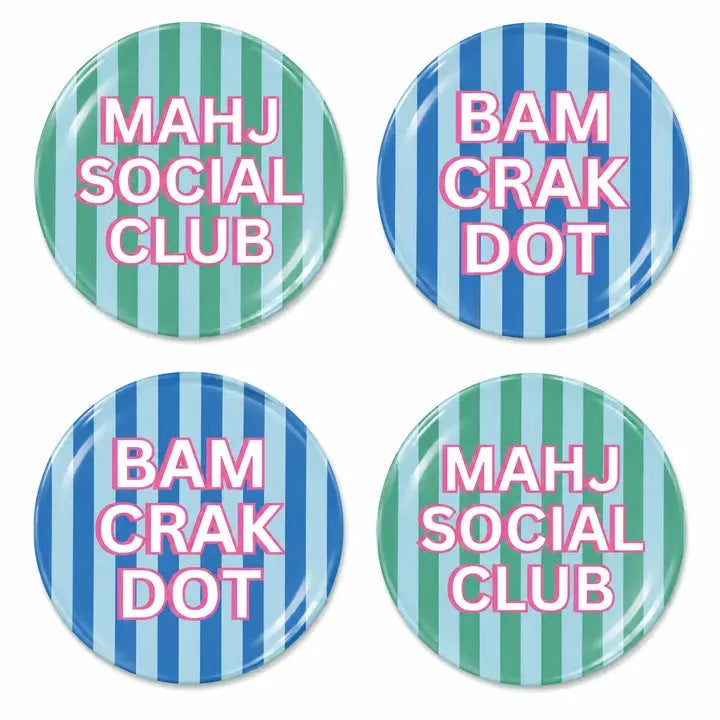 Mahjong Social Shatterproof Plates (Set of 4 Plates) The Happy Southerner