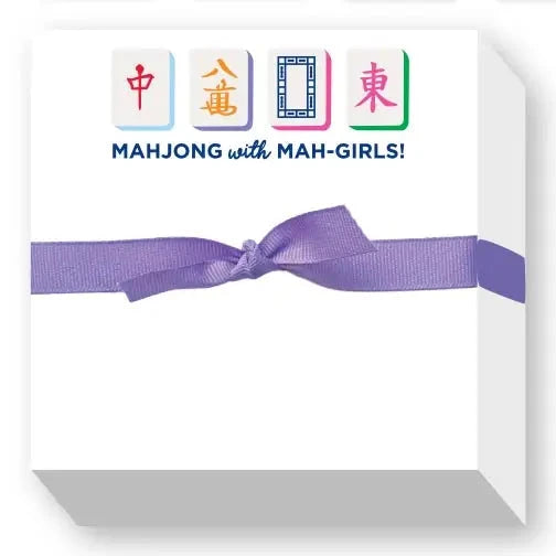 Mahjong with Mah-Girls! Large Notepad The Happy Southerner