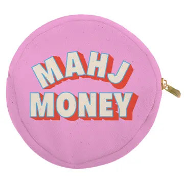 Mahjong Zipper Canvas Pouch | Mahj Money The Happy Southerner