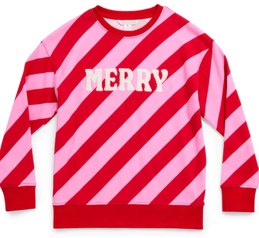 Merry Striped Classic Sweatshirt The Happy Southerner