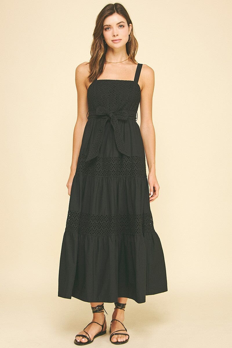 Midnight Romance Eyelet Maxi Dress L Midnight Romance Eyelet Maxi Dress L