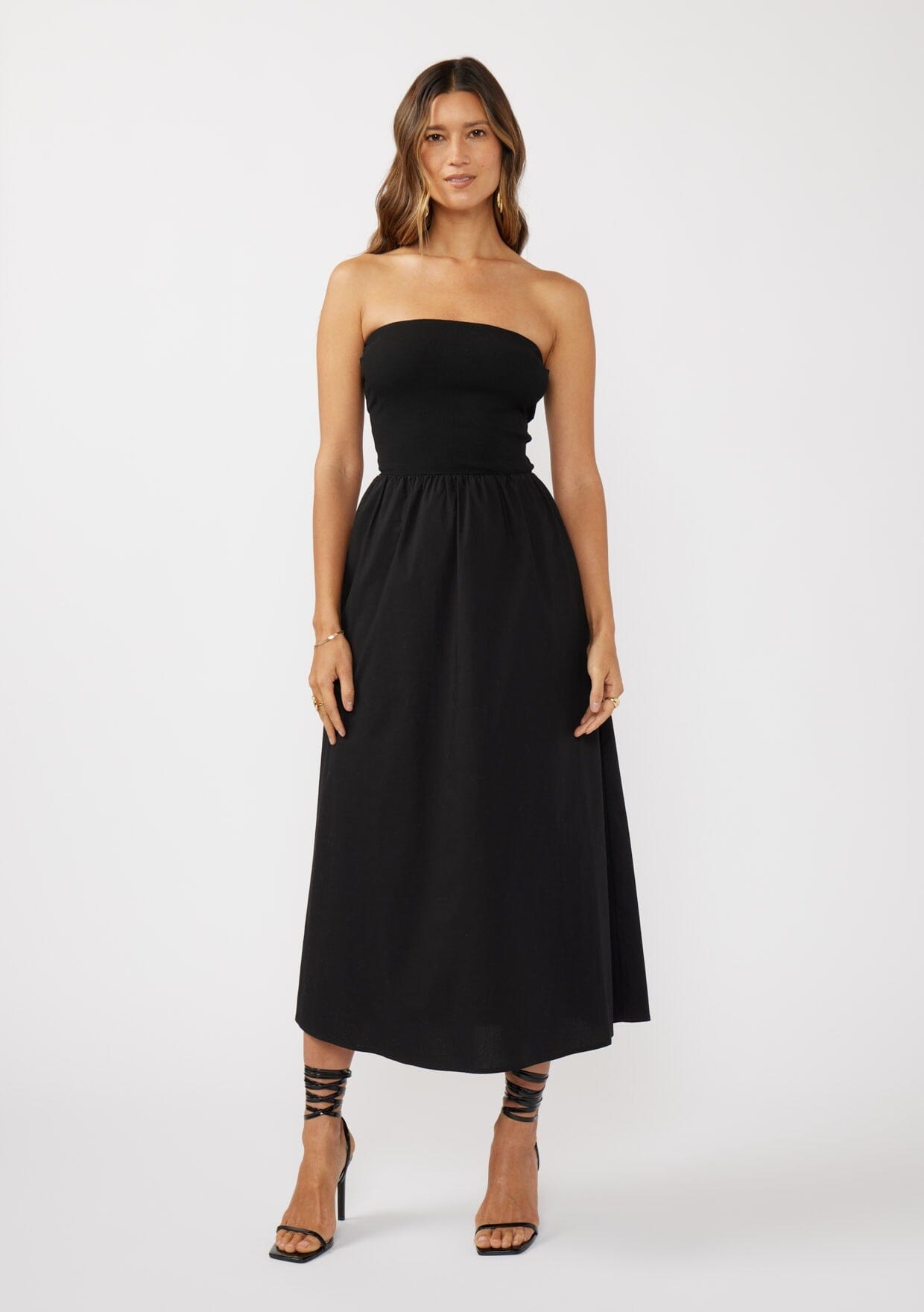 Midnight Strapless Midi The Happy Southerner