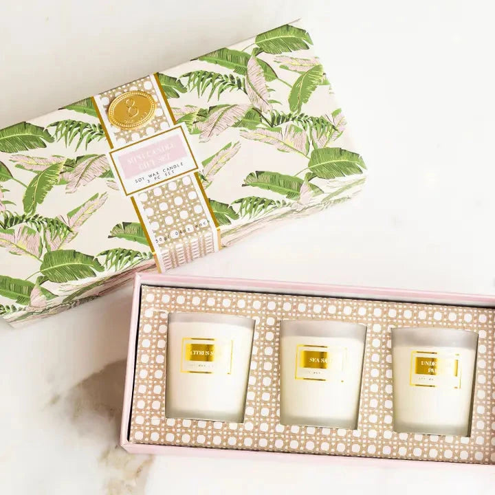 Natural Botanical 3 Piece Assorted Candle Boxed Set The Happy Southerner