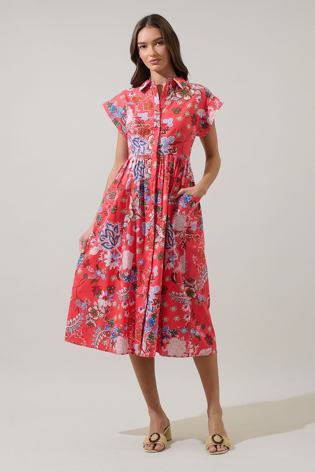 Oreanna Floral Midi Dress The Happy Southerner