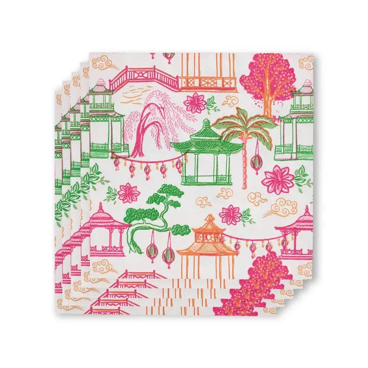Pagoda Paradise Cocktail Napkins The Happy Southerner