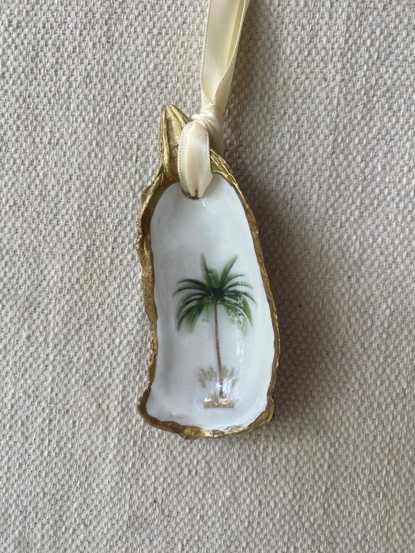 Palm Tree Oyster Shell Ornament The Happy Southerner