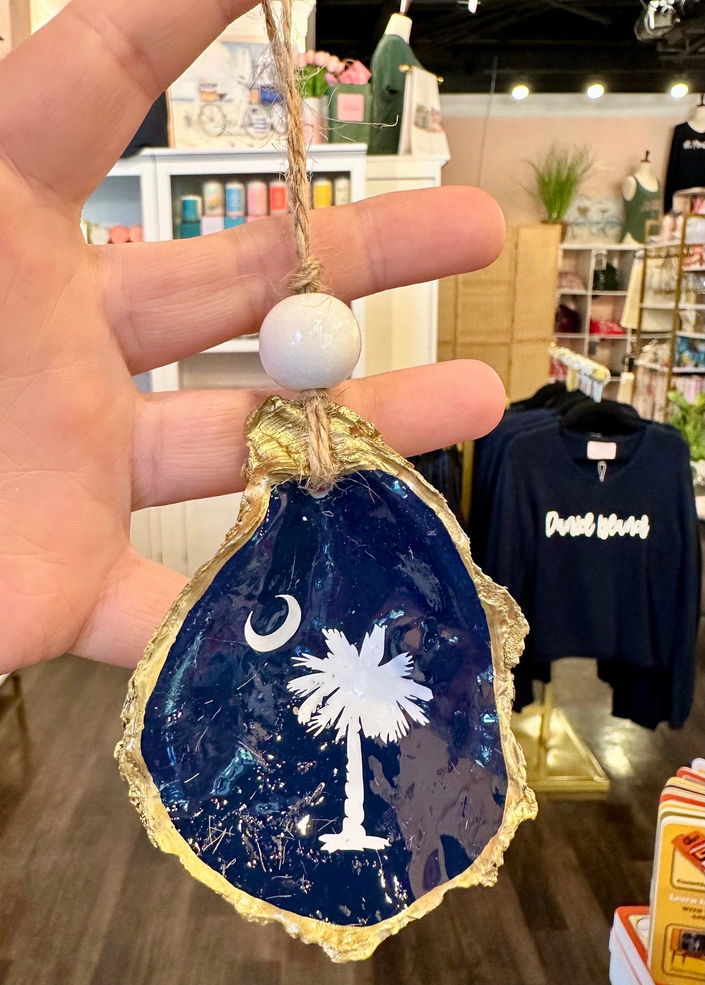 Palmetto Ornament Navy The Happy Southerner