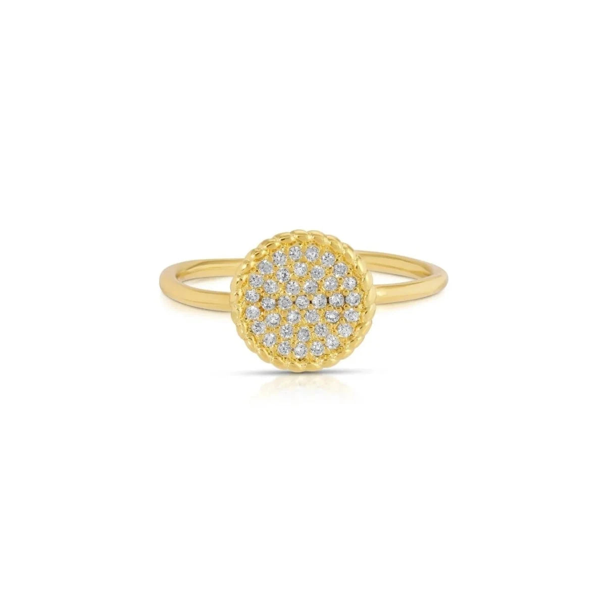 Pavé Circle Delicate Adjustable Ring The Happy Southerner