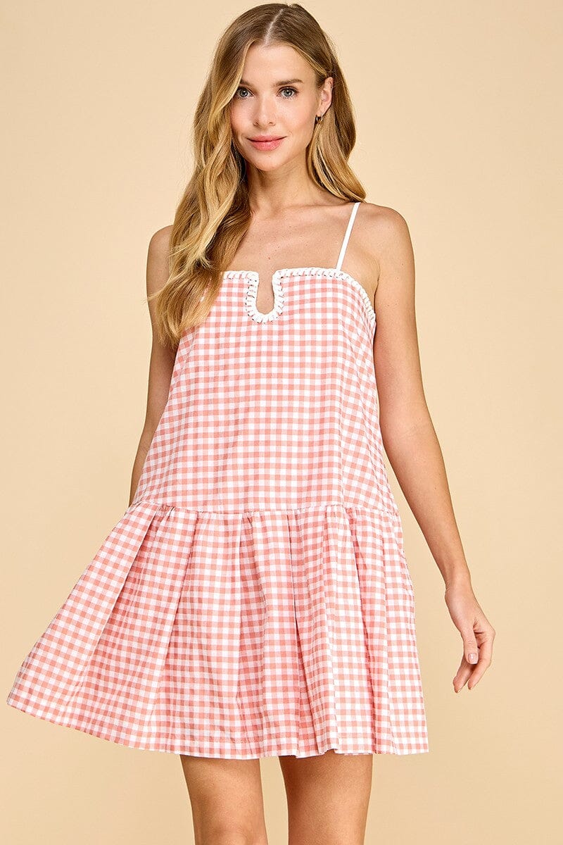 Peach Picnic Mini Dress M Peach Picnic Mini Dress M