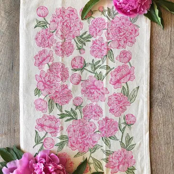 Peony Pattern - Kitchen Towel The Happy Southerner