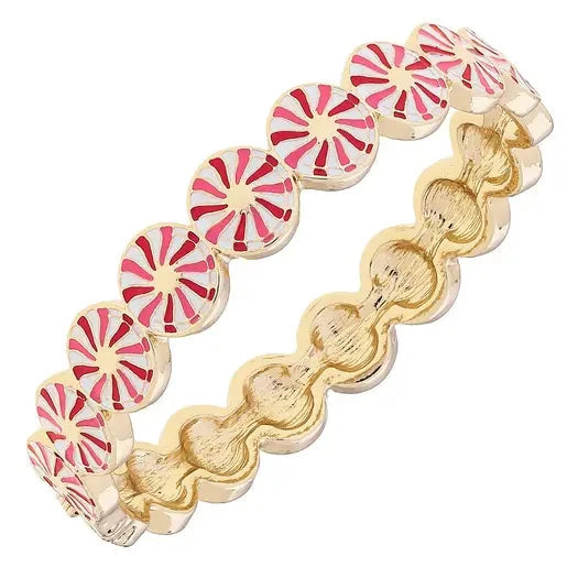 Peppermint Enamel Hinge Bangle The Happy Southerner