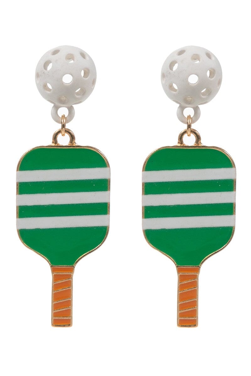 Pickleball Earrings - Green The Happy Southerner