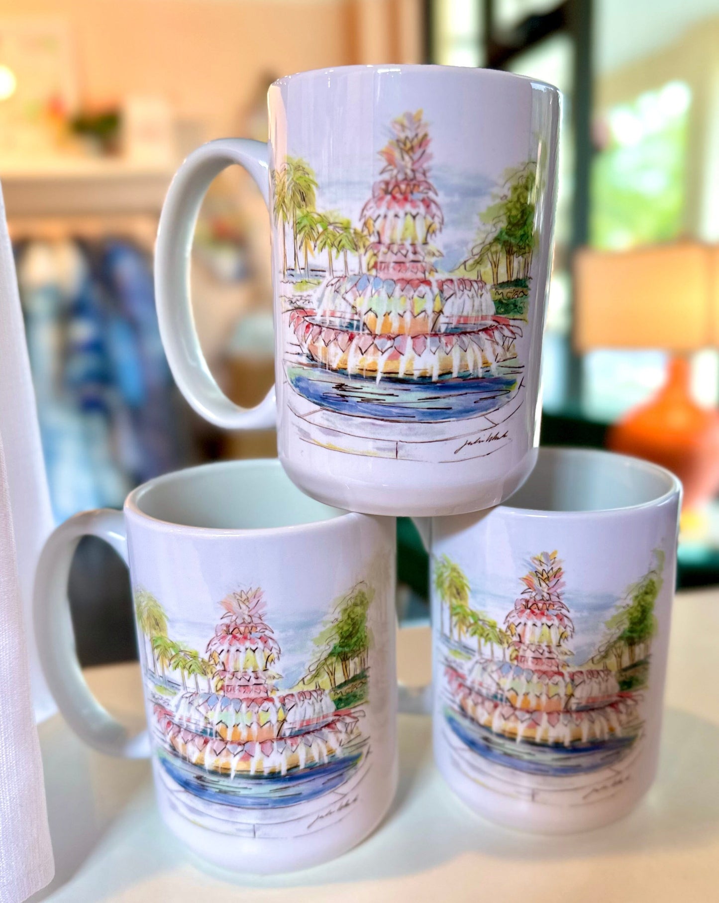 Pineapple Fountain Coffee Mug The Happy Southerner