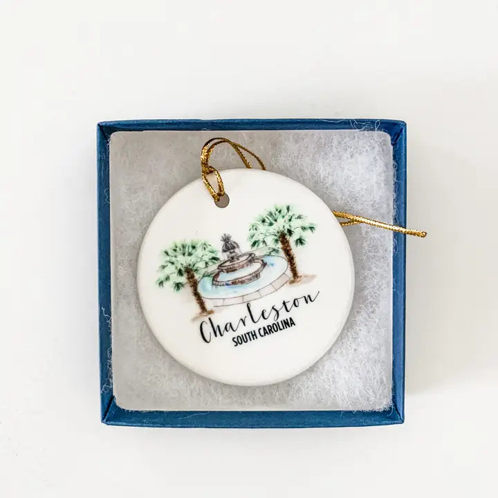 Pineapple Fountain Ornament The Happy Southerner