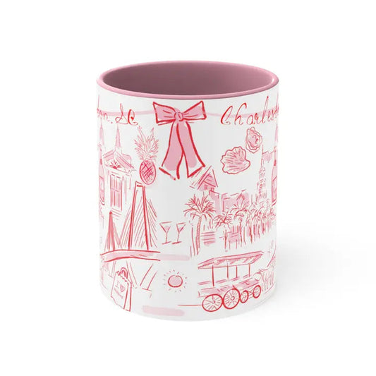Pink Watercolor Charleston Coffee Mug The Happy Southerner