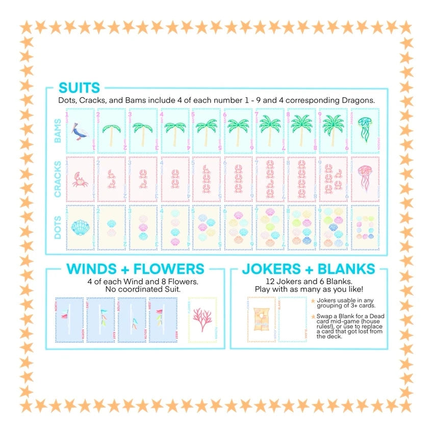 Play Away Mahjong - Beach Playing Card Deck The Happy Southerner