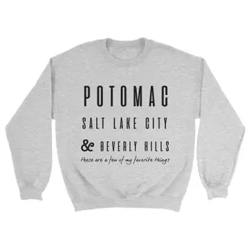 Potomac, Salt Lake City & Beverly Hills Sweatshirt The Happy Southerner