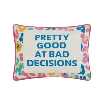 Pretty Good Embroidered Needlepoint Style Pillow The Happy Southerner