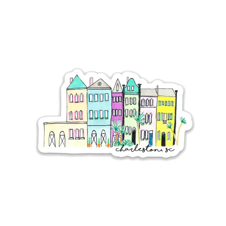 Rainbow Row Sticker The Happy Southerner