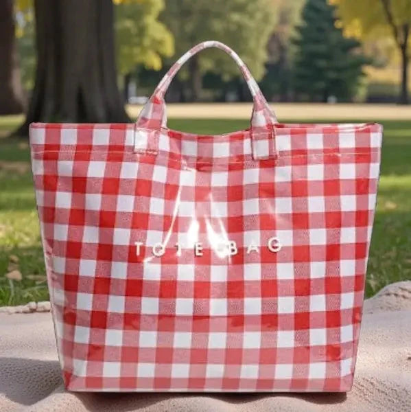 Red Gingham Tote Bag The Happy Southerner