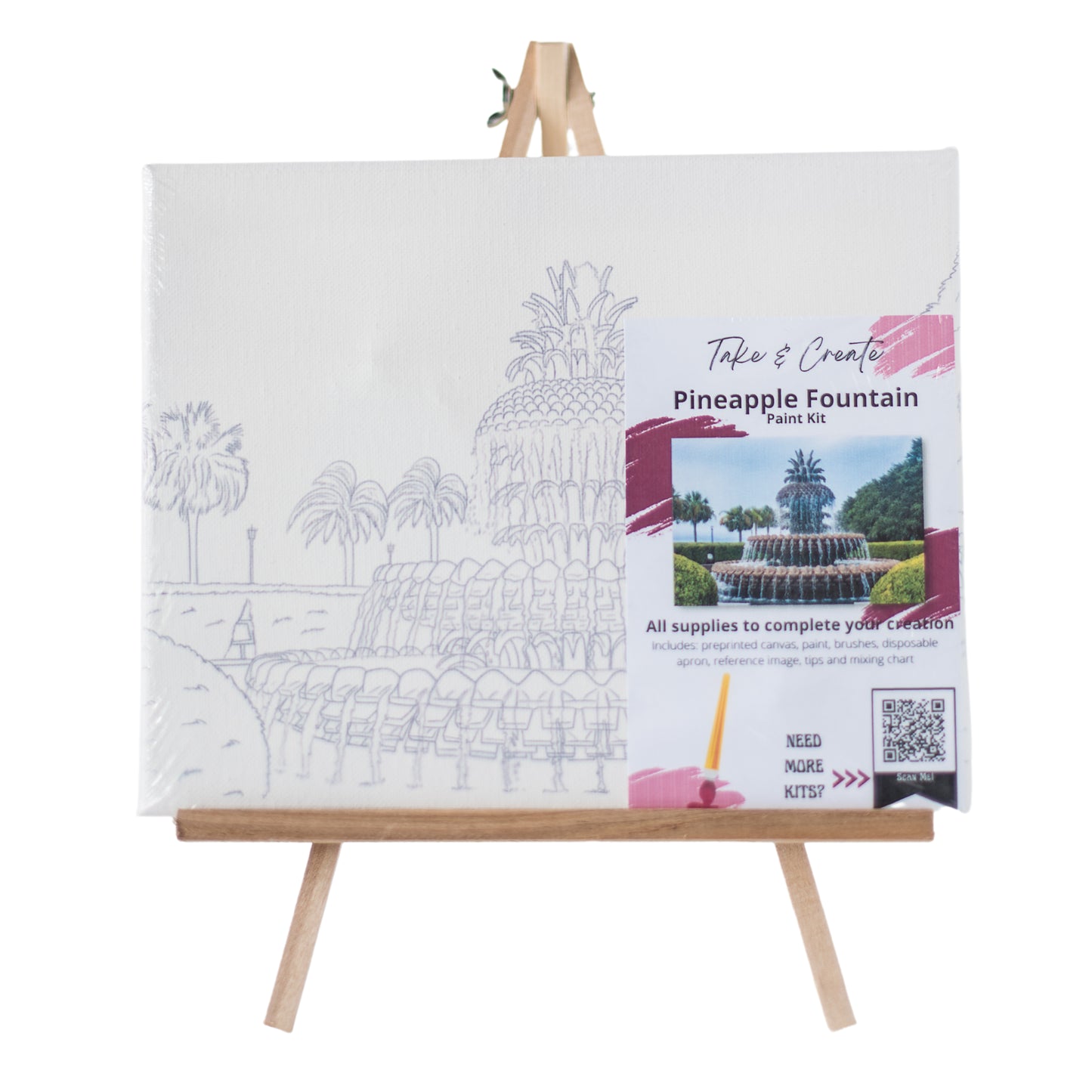 The Pineapple Fountain Paint Kit