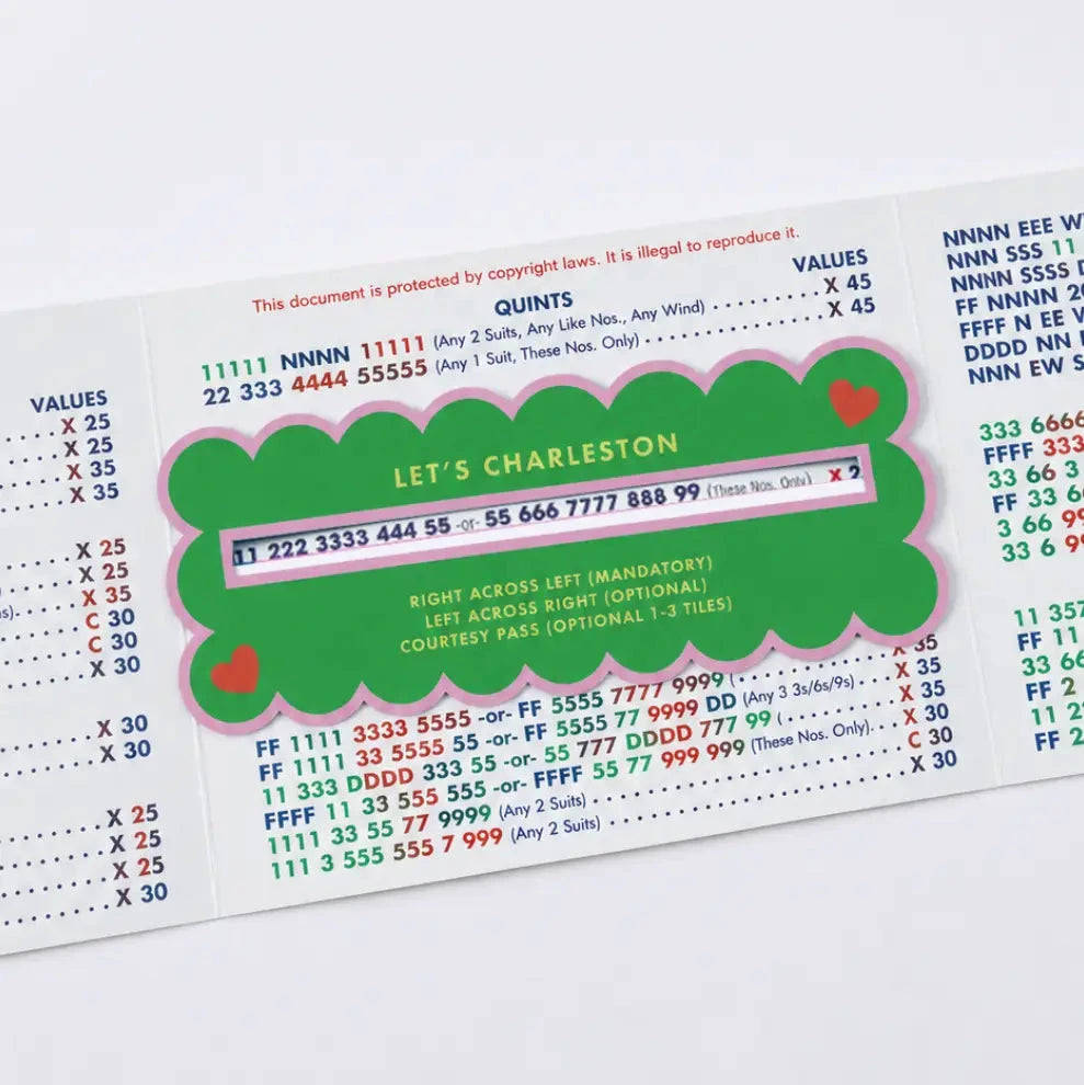 Scalloped Mahjong Line Finder-Green The Happy Southerner