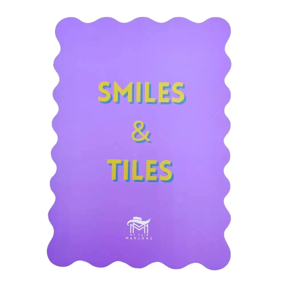 Scalloped Mahjong Shuffle Card-Purple Smiles & Tiles The Happy Southerner