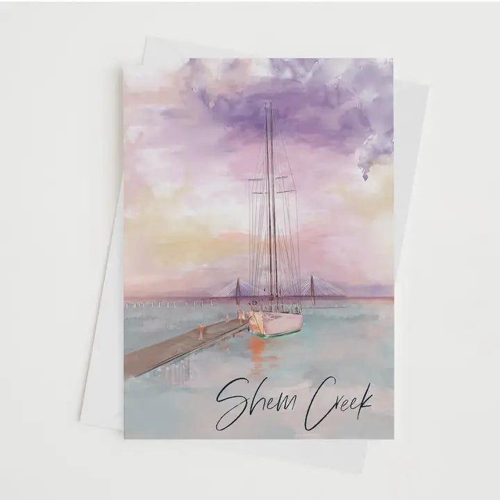 Shem Creek Greeting Card The Happy Southerner