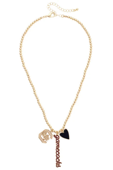 South Carolina Gamecocks Ball Bead Charm Necklace The Happy Southerner