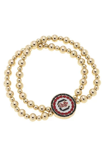 South Carolina Gamecocks Bead Stretch Bracelet The Happy Southerner
