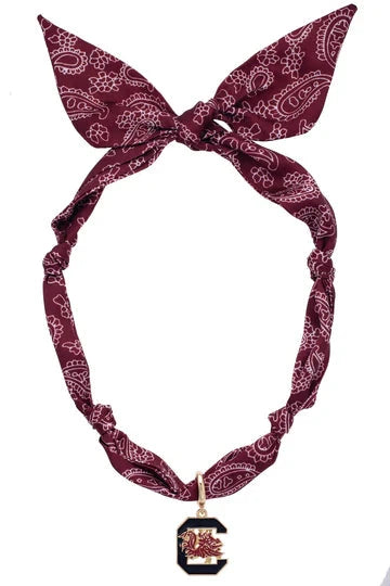 South Carolina Gamecocks Logo Bandana Scarf Necklace The Happy Southerner
