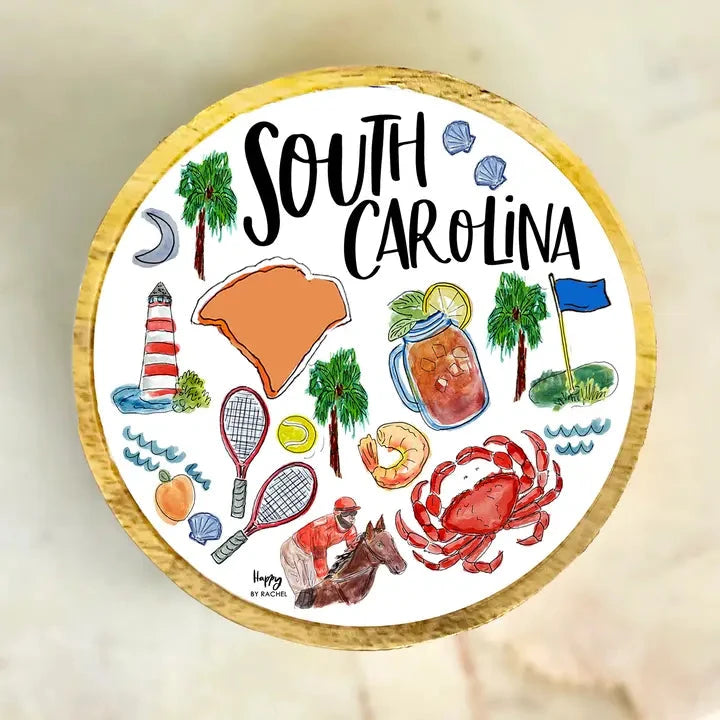 State of South Carolina Wood The Happy Southerner