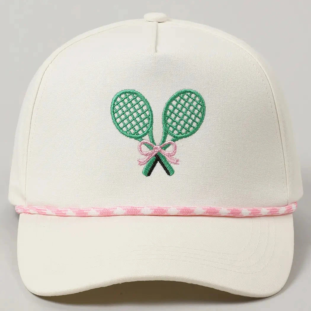 Tennis Racquets Ribbon Hat The Happy Southerner