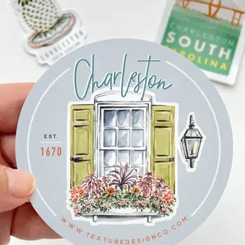 The Charleston Flower Box Sticker The Happy Southerner