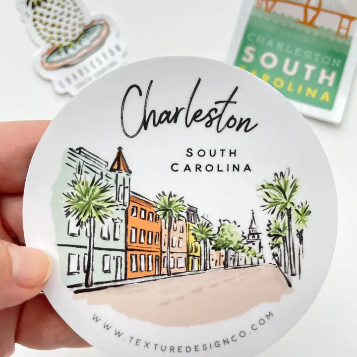 The Charleston Sticker - Sherbet Streets Collection The Happy Southerner