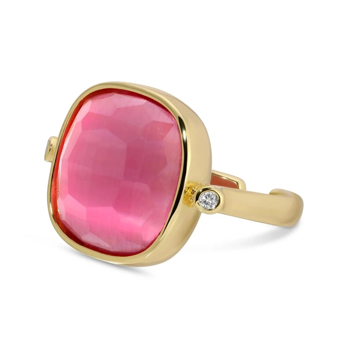 The Geometric Solitaire Stone Ring The Happy Southerner Pink