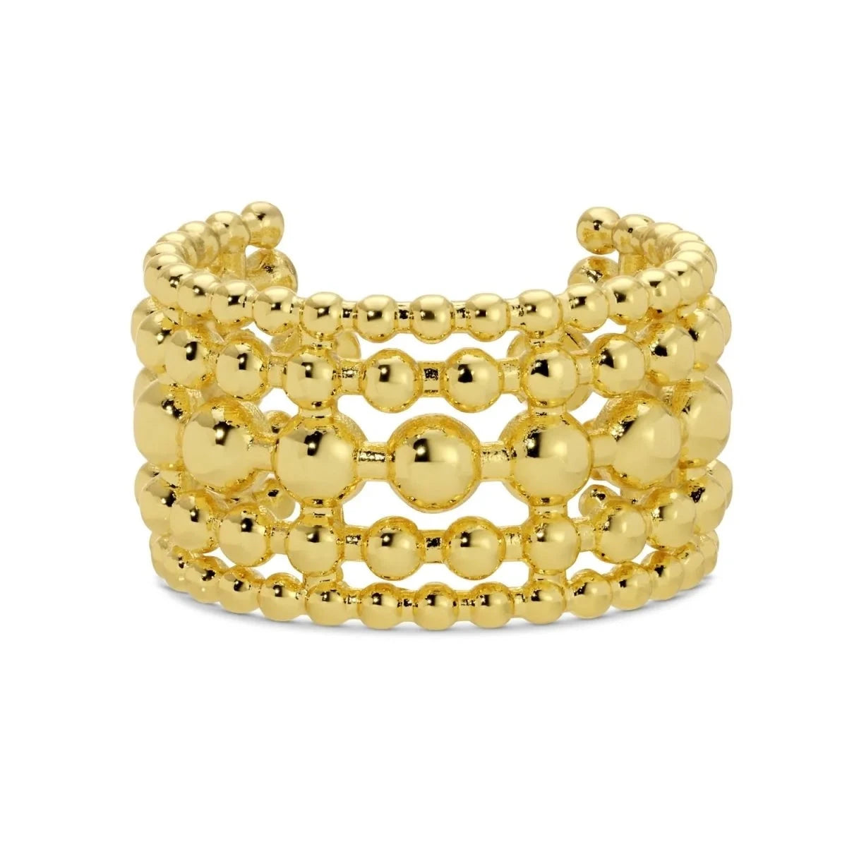 Wide Beaded Statement Adjustable Ring The Happy Southerner