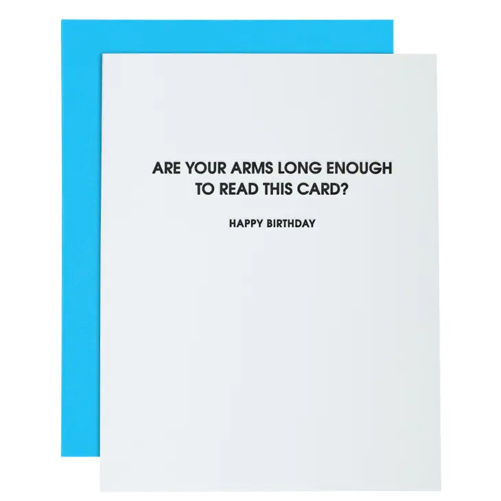 Arms Long Enough - Funny Birthday Letterpress Card The Happy Southerner