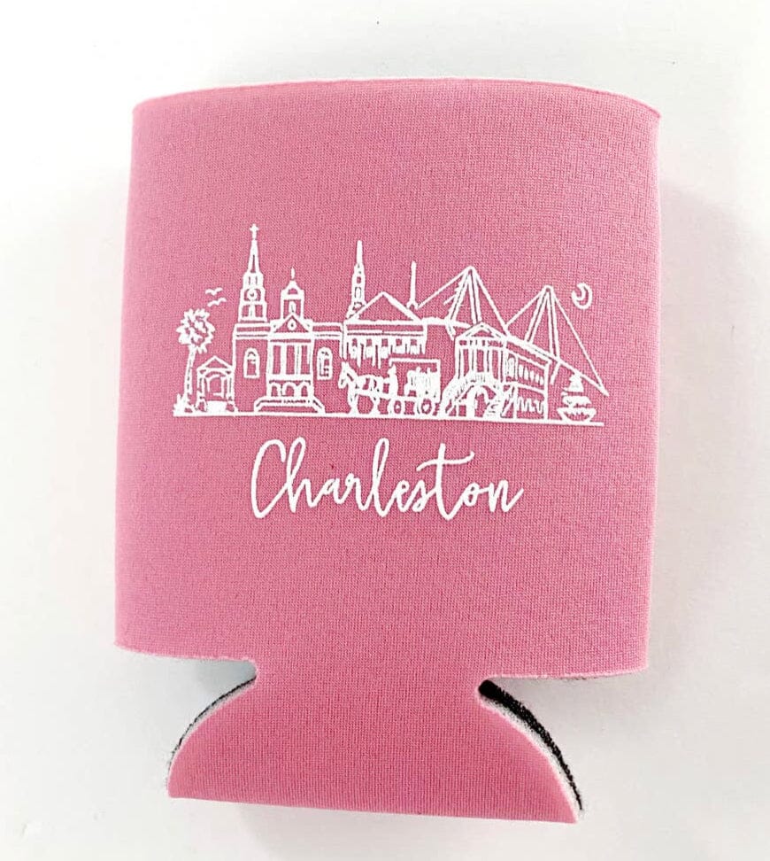 Charleston Pink Koozie The Happy Southerner