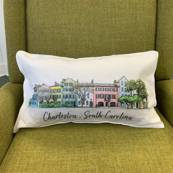 Charleston Rainbow Row Pillow The Happy Southerner