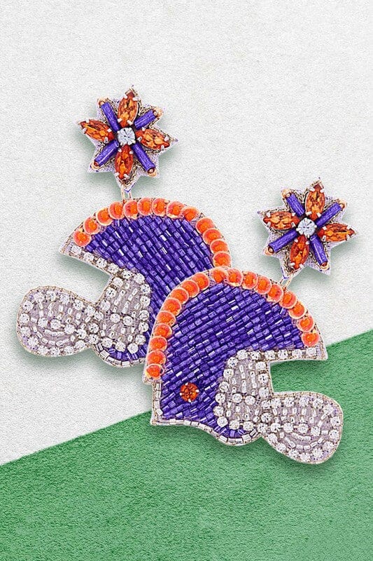 Gameday Beaded Helmet Earrings The Happy Southerner