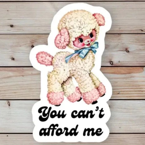 You Can't Afford Me Sticker The Happy Southerner