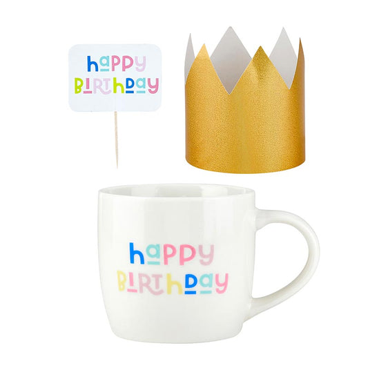 Happy Birthday Coffee  Mug Cake Gift Set