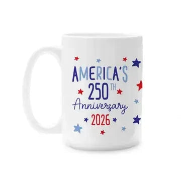 15oz Coffee Mug White-4th of July The Happy Southerner 