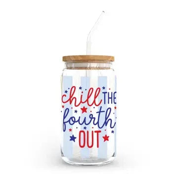 16oz Cold Brew Glass-4th of July The Happy Southerner 