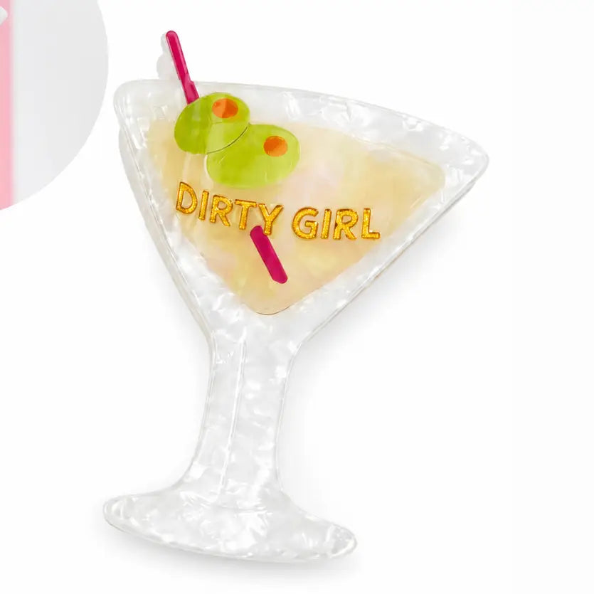 Dirty Girl - Martini Acetate Hair Claw Clip